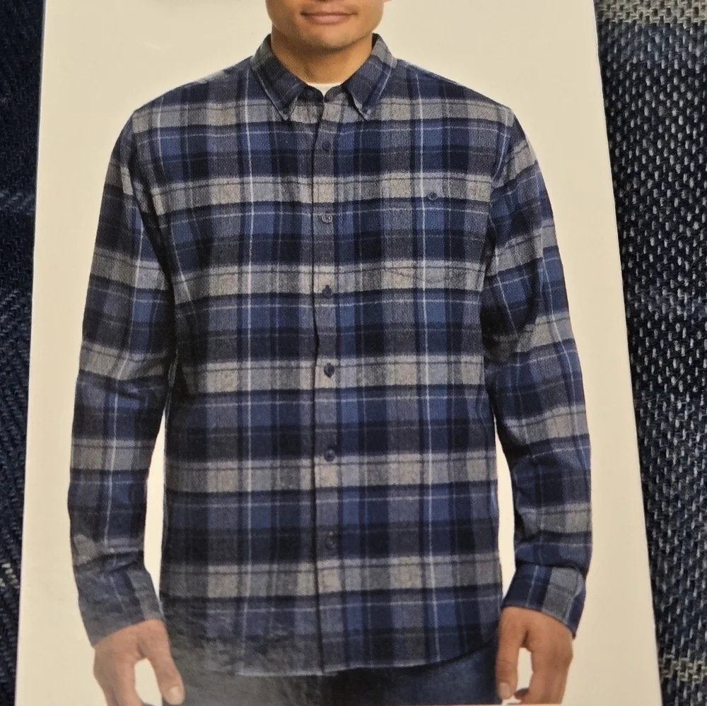 NWT Original Weatherproof Vintage Flannel Shirt Men’s Size XXL ‎ Blue